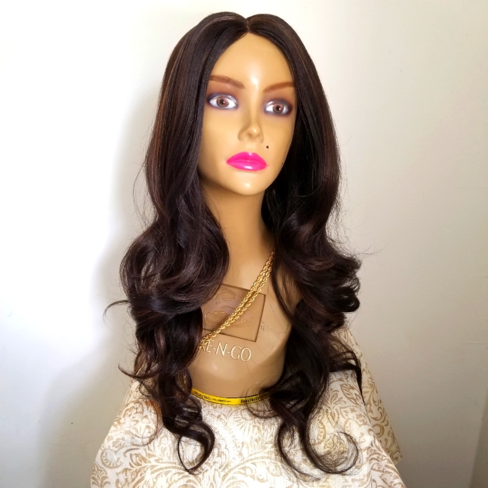 20 Inches Long Brown Gold Human Blend